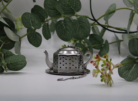 Tetera con colador de té