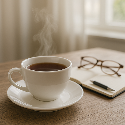 Tasse schwarzer Tee am Morgen – Bio-Tee mit natürlichem Koffein für einen wachen Start in den Tag